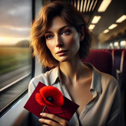 Minerve & les enveloppes rouges&nbsp;coquelicot